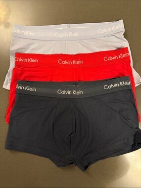 New Calvin Klein Men's Boxer Briefs /Low Rise Trunk Trio.  Cotton